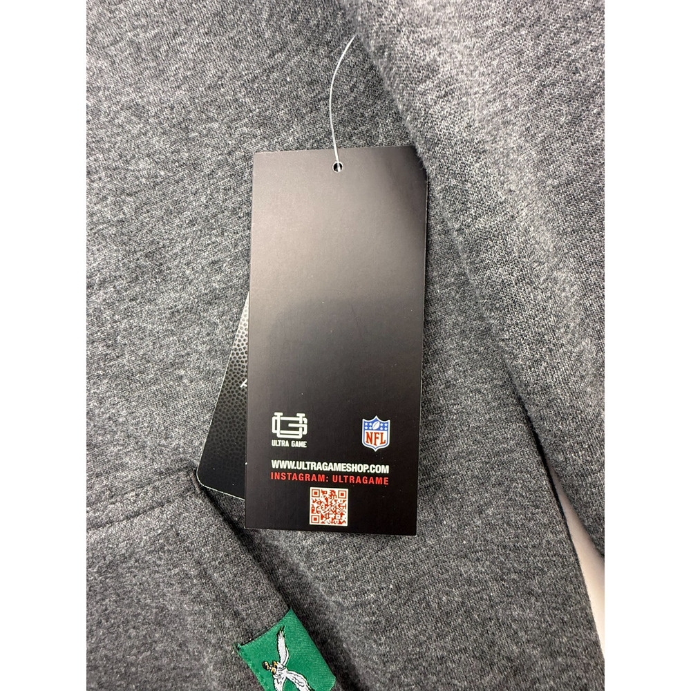 NWT Men's Ultra Game Philadelphia Eagles NFL Hoodie Sweatshirt Gray Green SZ M - Picture 7 of 12